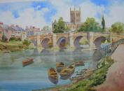 Hereford cathedral and Wye bridge